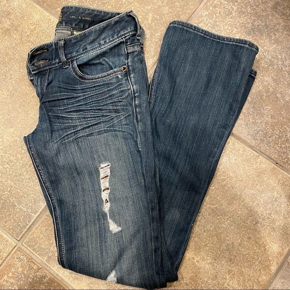 Express leopard jean bootcut sz 4